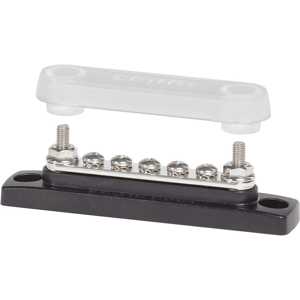 Blue Sea 2314 MiniBus 100 Ampere Common BusBar 5 x 8-32 Screw Terminal with Cover [2314] - Premium Busbars, Connectors & Insulators from Blue Sea Systems - Just $14.99! 