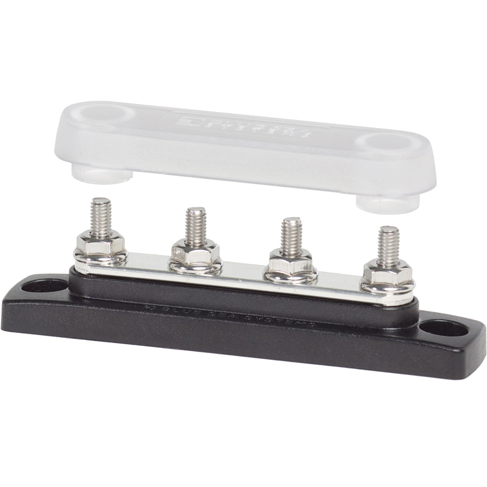 Blue Sea 2315 MiniBus 100 Ampere Common BusBar 4 x 10-32 Stud Terminal with Cover [2315] - Premium Busbars, Connectors & Insulators from Blue Sea Systems - Just $16.99! 