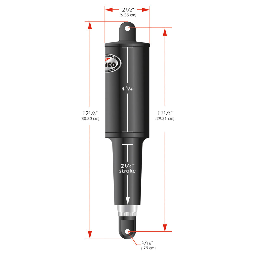 Lenco 101 Standard Actuator - 12V - 2-1/4" Stroke [15054-001] - Premium Trim Tab Accessories from Lenco Marine - Just $222.99! 