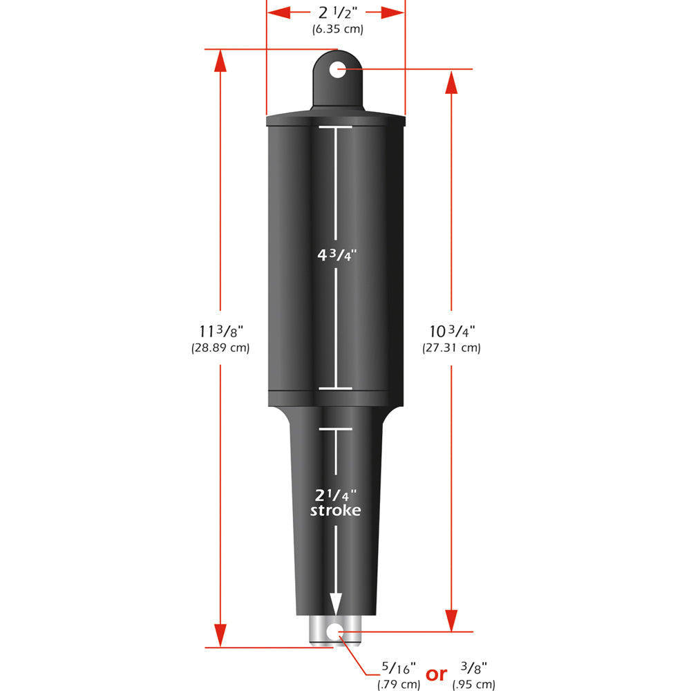 Lenco 101XD Extreme Duty Actuator - 12V - 2-1/4" Stroke - 5/16" Hardware [15055-001] - Premium Trim Tab Accessories from Lenco Marine - Just $259.99! 