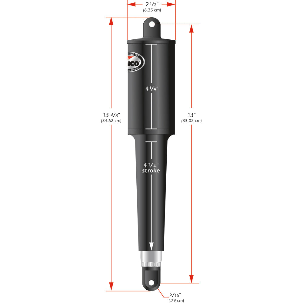 Lenco 102 Series Standard Actuator - 12V - 4-1/4" Stroke [15059-001] - Premium Trim Tab Accessories from Lenco Marine - Just $259.99! 