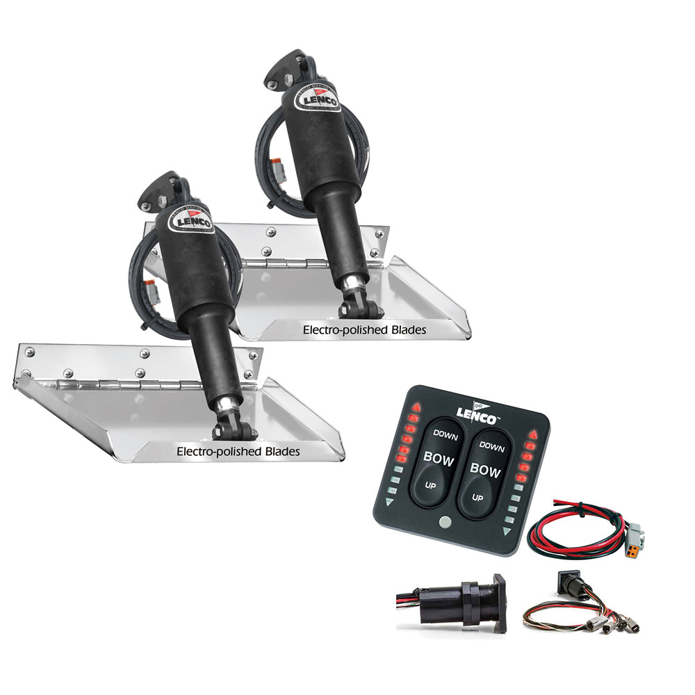 Lenco 16" x 12" Standard Performance Trim Tab Kit w/LED Indicator Switch Kit 12V [RT16X12I] - Premium Trim Tabs from Lenco Marine - Just $1092.99! 