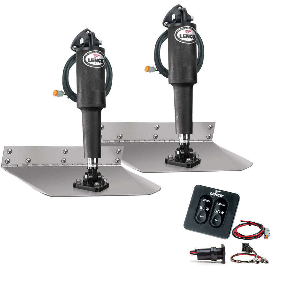 Lenco 9" x 9" Standard Trim Tab Kit w/Standard Tactile Switch Kit 12V [TT9X9] - Premium Trim Tabs from Lenco Marine - Just $722.99! 