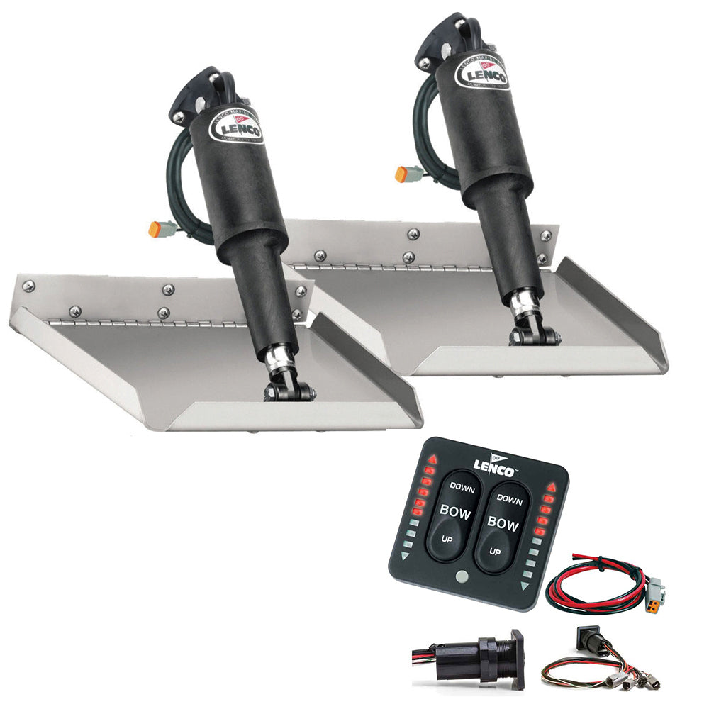 Lenco 9" x 9" Edgemount Trim Tab Kit w/LED Indicator Switch Kit 12V [TT9X9EI] - Premium Trim Tabs from Lenco Marine - Just $887.99! 