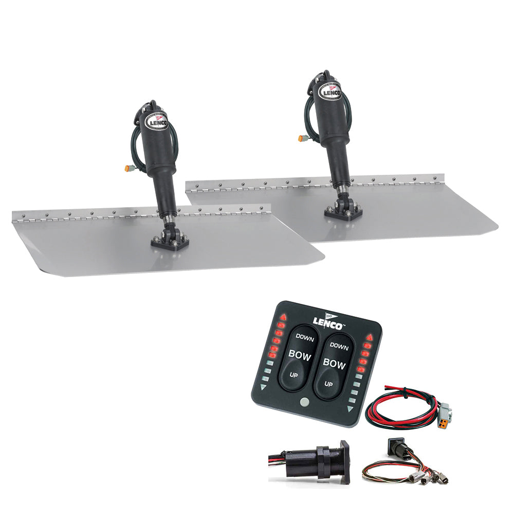 Lenco 12" x 12" Standard Trim Tab Kit w/LED Integrated Switch Kit 12V [15109-103] - Boat Outfitting, Boat Outfitting | Trim Tabs, Brand_Lenco Marine - Lenco Marine - Trim Tabs