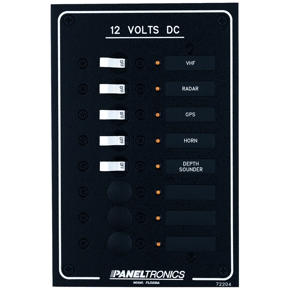 Paneltronics Standard DC 8 Position Breaker Panel w/LEDs [9972204B] - Premium Electrical Panels from Paneltronics - Just $127.99! 