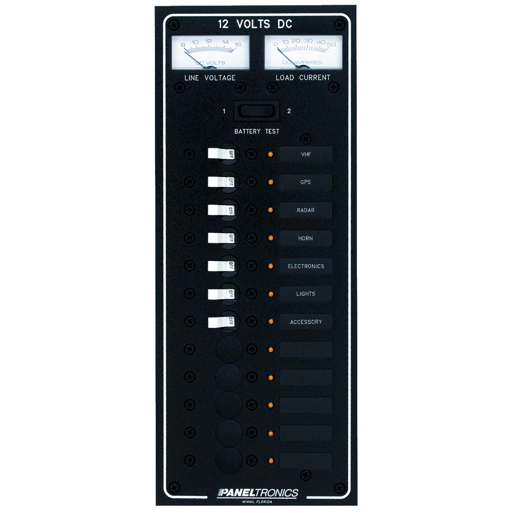 Paneltronics Standard DC 12 Position Breaker Panel w/LEDs [9972220B] - Premium Electrical Panels from Paneltronics - Just $281.99! 