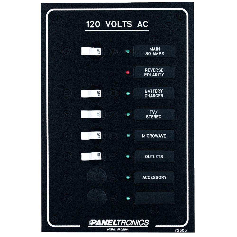 Paneltronics Standard AC 6 Position Breaker Panel & Main w/LEDs [9972305B] - Premium Electrical Panels from Paneltronics - Just $152.99! 