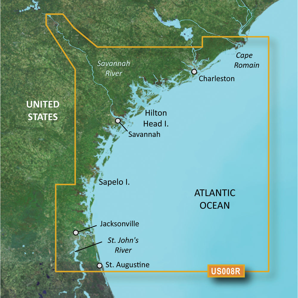 Garmin BlueChart g3 Vision HD - VUS008R - Charleston to Jacksonville - microSD/SD [010-C0709-00] - Premium Garmin BlueChart Vision from Garmin - Just $309.99! 