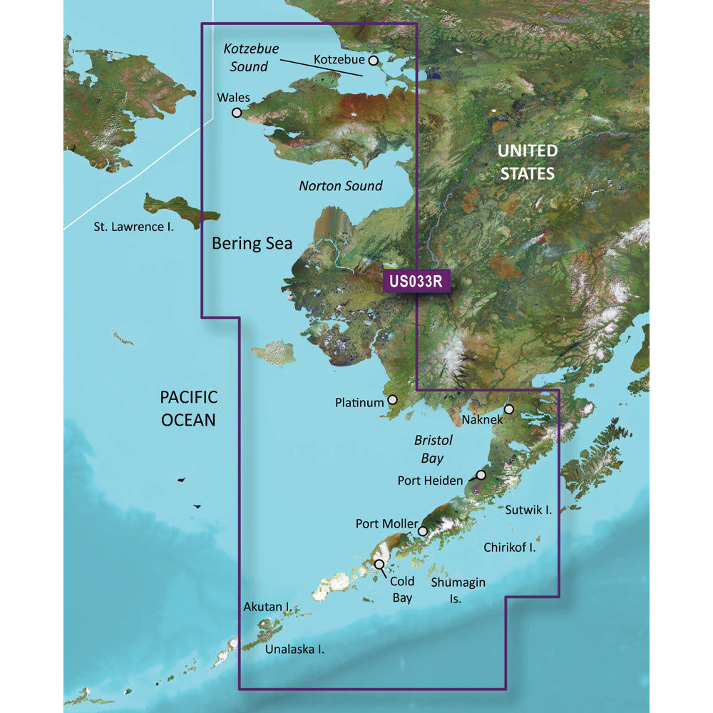 Garmin BlueChart g3 Vision HD - VUS033R - Bristol Bay - Kotzebue Snd. - microSD/SD [010-C0734-00] - Premium Garmin BlueChart Vision from Garmin - Just $309.99! 