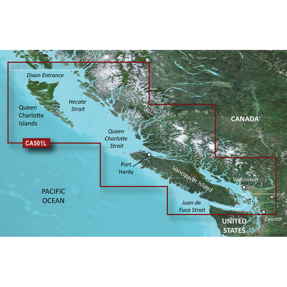 Garmin BlueChart g3 Vision HD - VCA501L - Vancouver Island - Dixon Entrance - microSD/SD [010-C0701-00] - Premium Garmin BlueChart Vision Foreign from Garmin - Just $398.99! 