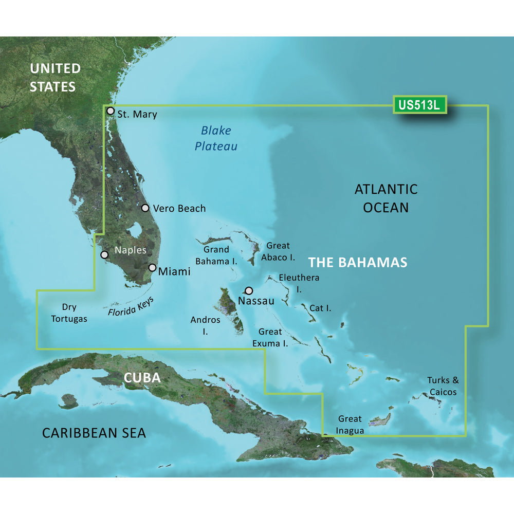 Garmin BlueChart g3 Vision HD - VUS513L - Jacksonville - Bahamas - microSD/SD [010-C0742-00] - Premium Garmin BlueChart Vision from Garmin - Just $398.99! 