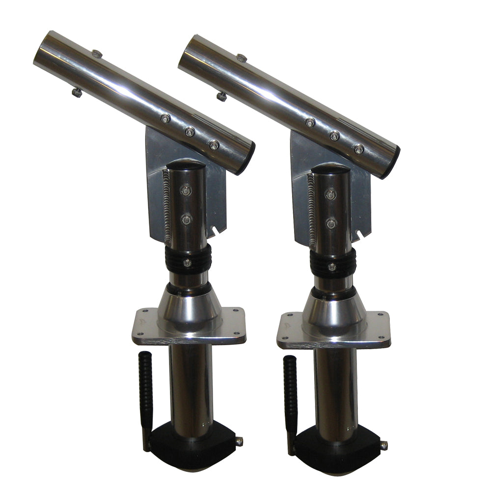 Lee's Sidewinder Bolt-In Outrigger Mounts, Lay-Down Version - Silver(Pair) [SW9300] - Premium Outrigger Accessories from Lee's Tackle - Just $1239.99! 