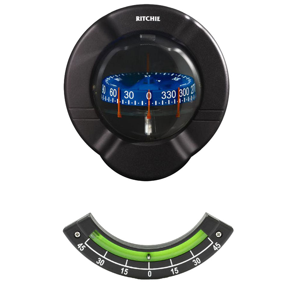 Ritchie SR-2 Venture Sail Boat Compass w/Clinometer - Bulkhead Mount - Black [SR-2] - Premium Compasses from Ritchie - Just $265.99! 