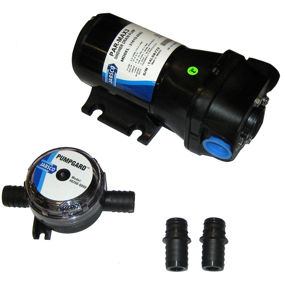 Jabsco PAR-Max 3 Shower Drain Pump 12V 3.5 GPM [31610-0092] - Premium Marine Sanitation from Jabsco - Just $183.99! 