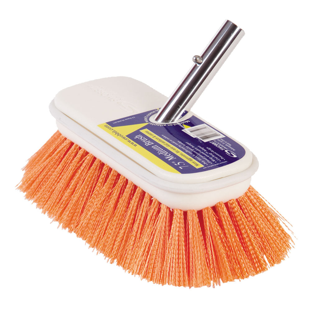 Swobbit 7.5" Medium Brush - Orange [SW77350] - Boat Outfitting, Boat Outfitting | Cleaning, Brand_Swobbit, Winterizing, Winterizing | Cleaning - Swobbit - Cleaning