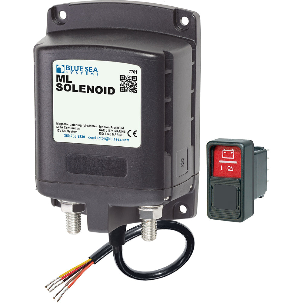 Blue Sea 7701 ML-Series Solenoid w/Contura Switch 12VDC [7701] - Premium Battery Management from Blue Sea Systems - Just $186.99! 