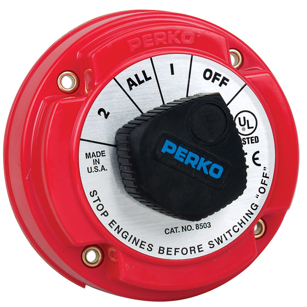 Perko 8503DP Medium Duty Battery Selector Switch w/Alternator Field Disconnect w/o Key Lock [8503DP] - Premium Battery Management from Perko - Just $63.99! 