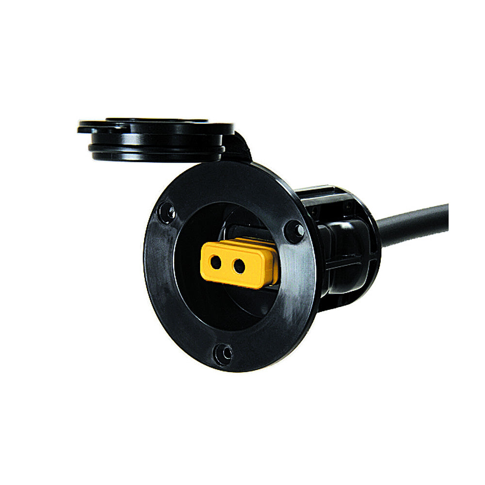 Cannon Flush Mount Power Port - Black [1903012] - Premium Downrigger Accessories from Cannon - Just $16.99! 