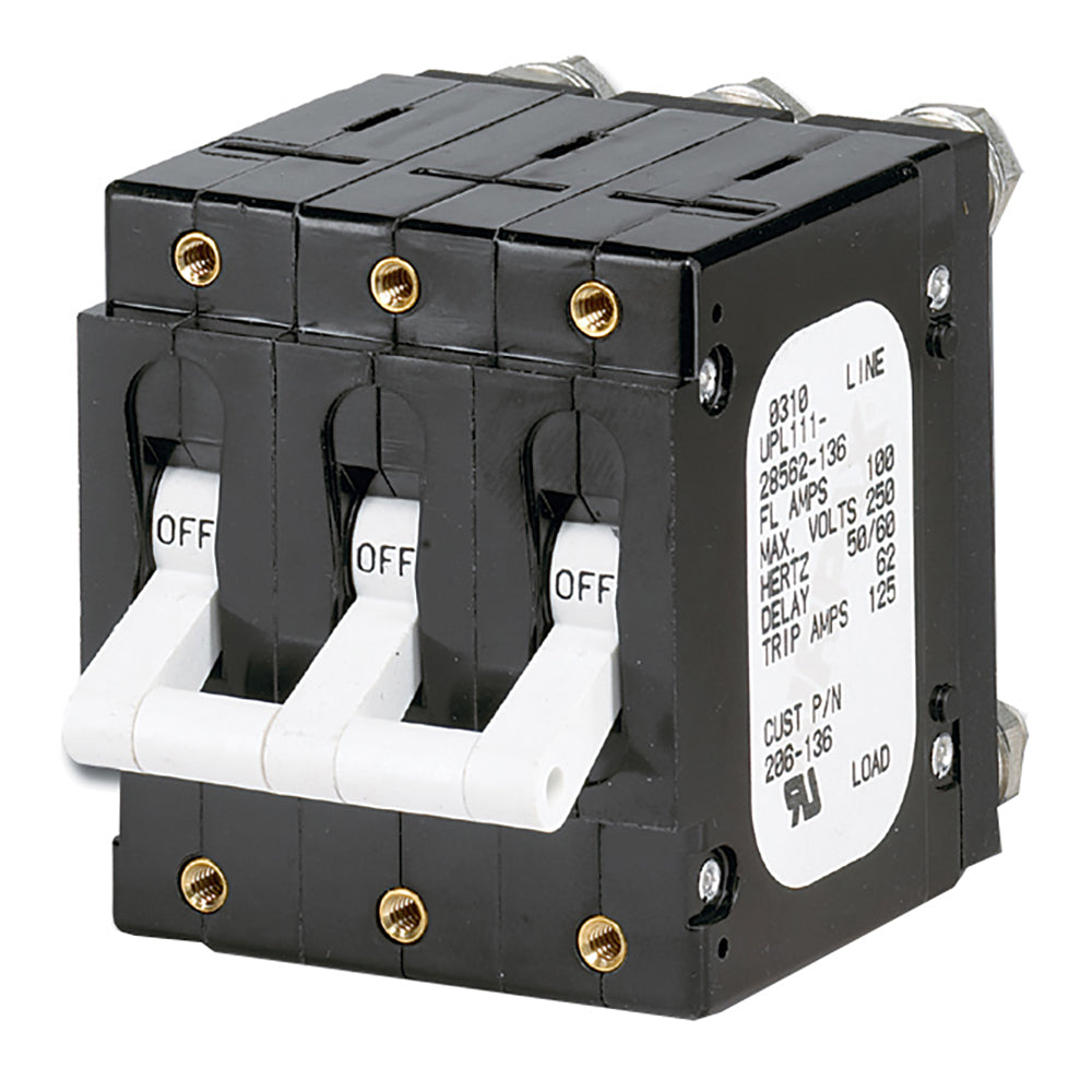 Paneltronics 'C' Frame Magnetic Circuit Breaker - 100 Amp - Triple Pole - White [206-136] - Premium Circuit Breakers from Paneltronics - Just $73.99! 