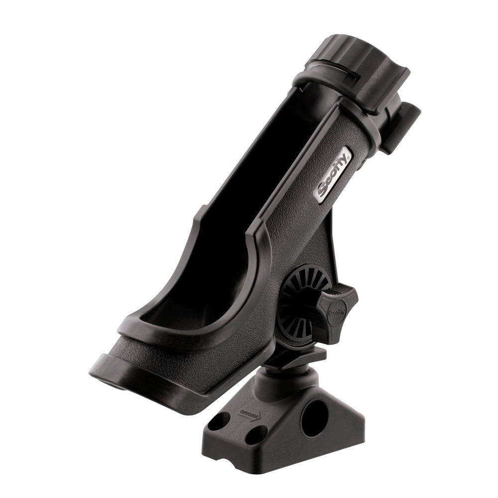 Scotty Powerlock Rod Holder Black w/241 Side/Deck Mount [230-BK] - Premium Rod Holders from Scotty - Just $23.99! 