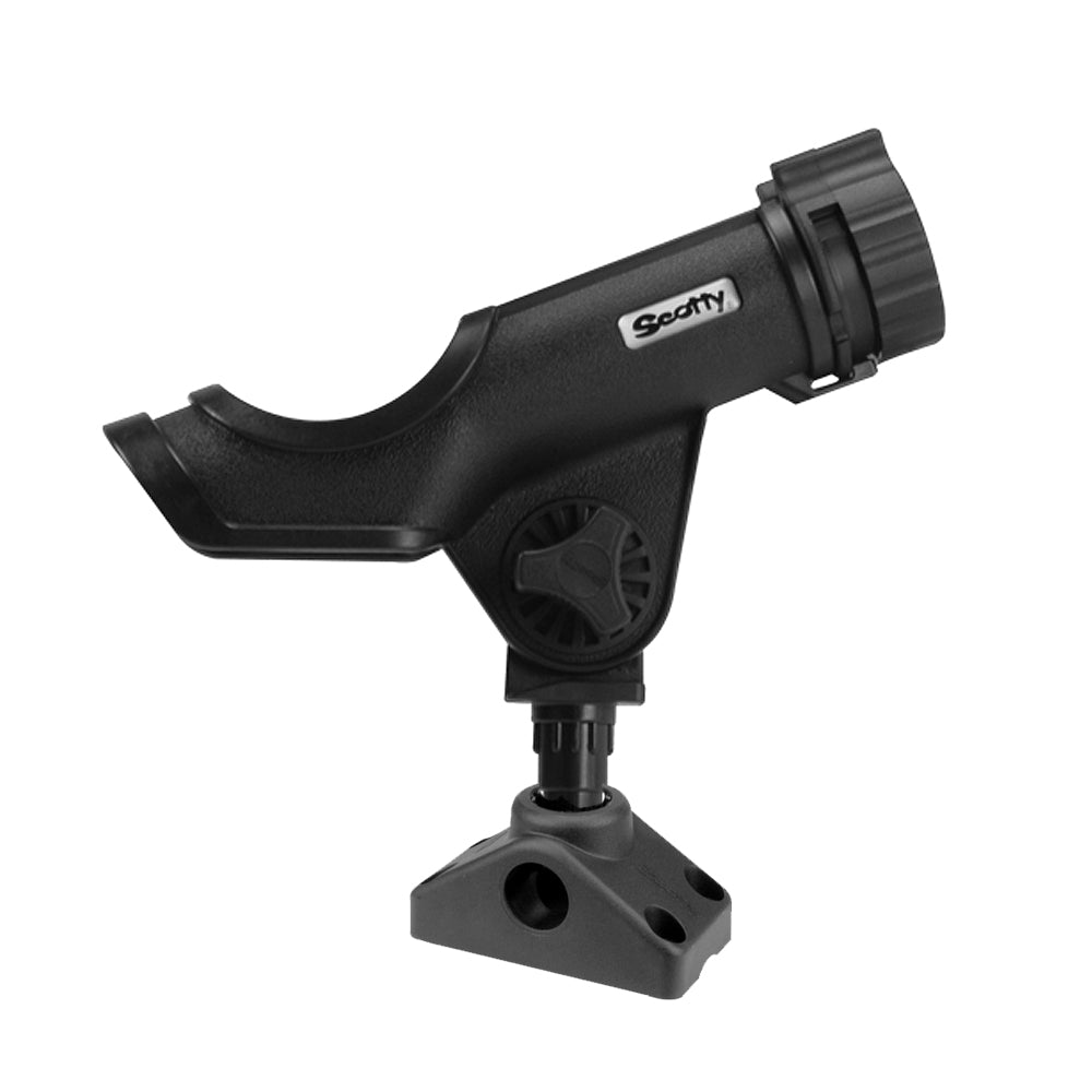 Scotty Powerlock Rod Holder Black w/241 Side/Deck Mount [230-BK] - Premium Rod Holders from Scotty - Just $23.99! 