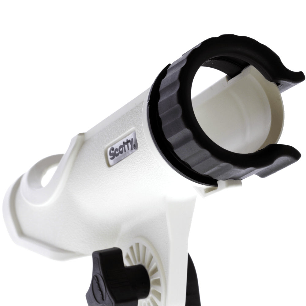 Scotty Powerlock Rod Holder White w/241 Side/Deck Mount [230-WH] - Premium Rod Holders from Scotty - Just $23.99! 