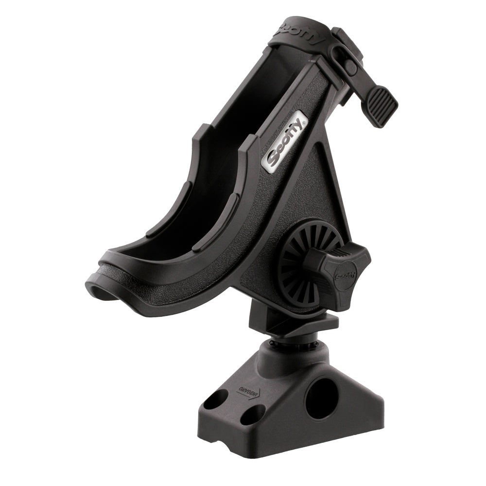 Scotty 280 Bait Caster/Spinning Rod Holder w/241 Deck/Side Mount - Black [280-BK] - Premium Rod Holders from Scotty - Just $20.99! 