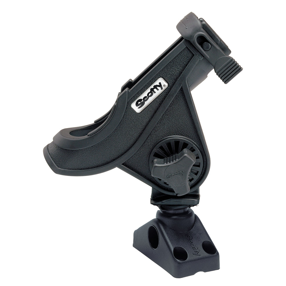 Scotty 280 Bait Caster/Spinning Rod Holder w/241 Deck/Side Mount - Black [280-BK] - Premium Rod Holders from Scotty - Just $20.99! 