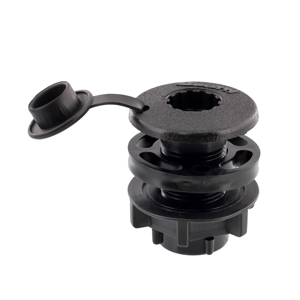 Scotty Compact Threaded Round Deck Mount [444-BK] - Premium Accessories from Scotty - Just $11.99! 