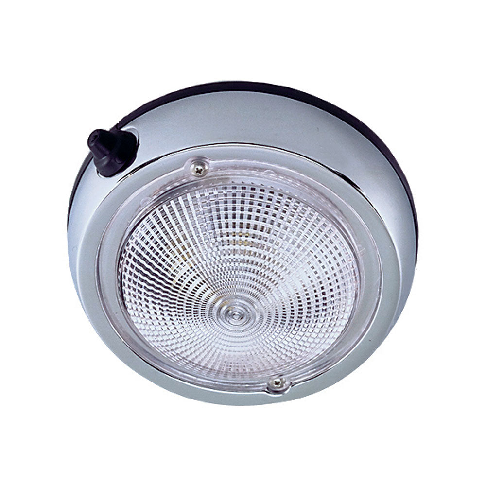 Perko Surface Mount Dome Light - 3 3/4" O.D. (3" Lens) - Chrome Plated [0300DP0CHR] - Premium Dome/Down Lights from Perko - Just $46.99! 