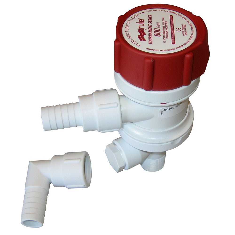 Rule FC Tournament Series 800 GPH Livewell/Aerator w/ Seacock Inlet [403FC] - Brand_Rule, Marine Plumbing & Ventilation, Marine Plumbing & Ventilation | Livewell Pumps - Rule - Livewell Pumps