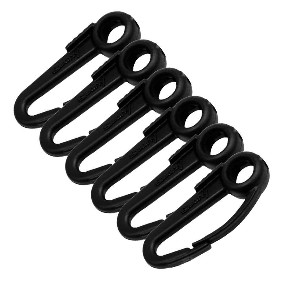 Scotty Nylon Snap Hook Black 6-Pack [590-BK] - Premium Downrigger Accessories from Scotty - Just $9.99! 