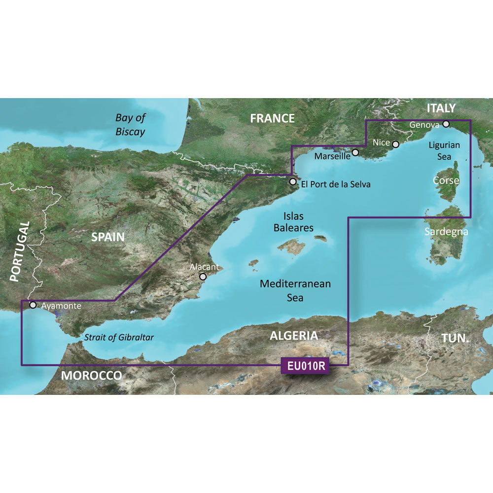 Garmin BlueChart g3 HD - HXEU010R - Spain Mediterranean Coast - microSD/SD [010-C0768-20] - Premium Garmin BlueChart Foreign from Garmin - Just $119.99! 