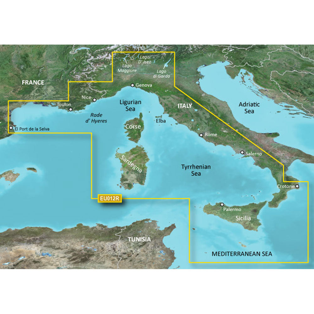 Garmin BlueChart g3 HD - HXEU012R - Italy West Coast - microSD/SD [010-C0770-20] - Premium Garmin BlueChart Foreign from Garmin - Just $119.99! 