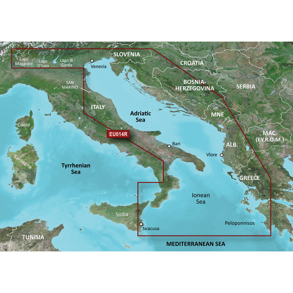 Garmin BlueChart g3 HD - HXEU014R - Italy Adriatic Sea - microSD/SD [010-C0772-20] - Premium Garmin BlueChart Foreign from Garmin - Just $119.99! 