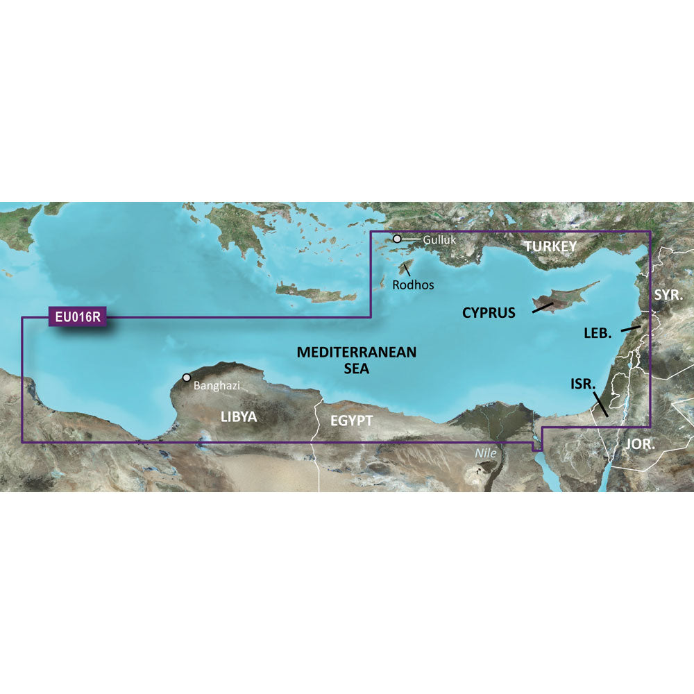 Garmin BlueChart g3 HD - HXEU016R - Mediterranean Southeast - microSD/SD [010-C0774-20] - Premium Garmin BlueChart Foreign from Garmin - Just $119.99! 