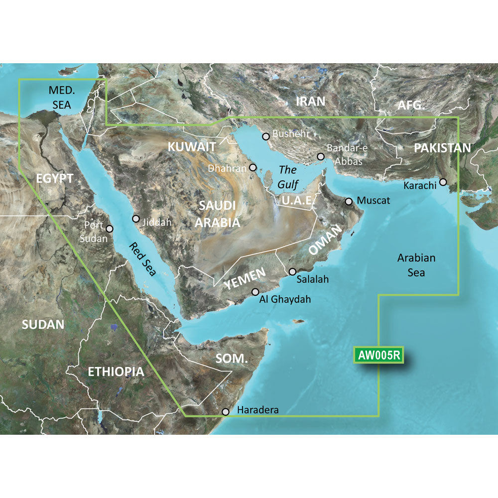 Garmin BlueChart g3 HD - HXAW005R - The Gulf  Red Sea - microSD/SD [010-C0924-20] - Premium Garmin BlueChart Foreign from Garmin - Just $119.99! 