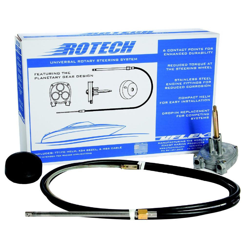 UFlex Rotech 18' Rotary Steering Package - Cable, Bezel, Helm [ROTECH18FC] - Boat Outfitting, Boat Outfitting | Steering Systems, Brand_Uflex USA - Uflex USA - Steering Systems