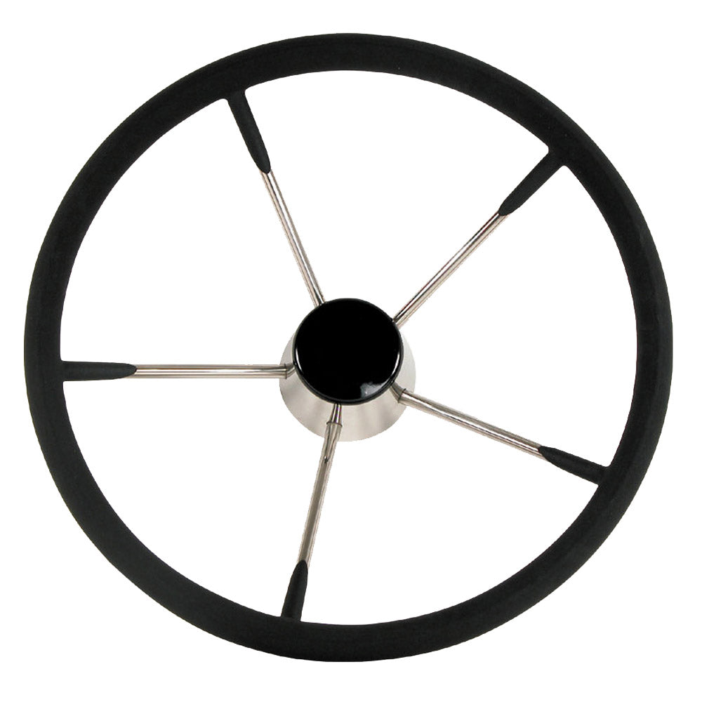 Whitecap Destroyer Steering Wheel - Black Foam, 15" Diameter [S-9004B] - Brand_Whitecap, Marine Hardware, Marine Hardware | Steering Wheels - Whitecap - Steering Wheels