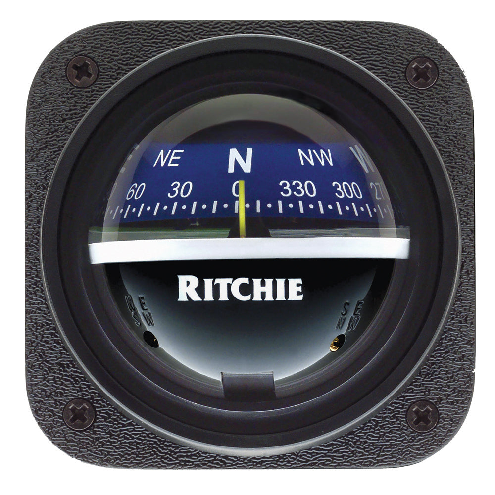 Ritchie V-537B Explorer Compass - Bulkhead Mount - Blue Dial [V-537B] - Premium Compasses from Ritchie - Just $95.54! 