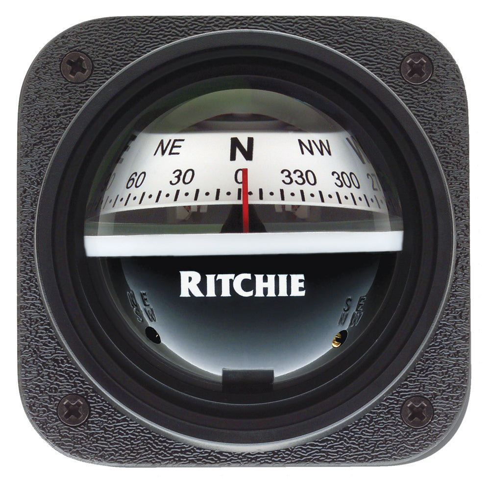 Ritchie V-537W Explorer Compass - Bulkhead Mount - White Dial [V-537W] - Premium Compasses from Ritchie - Just $95.54! 