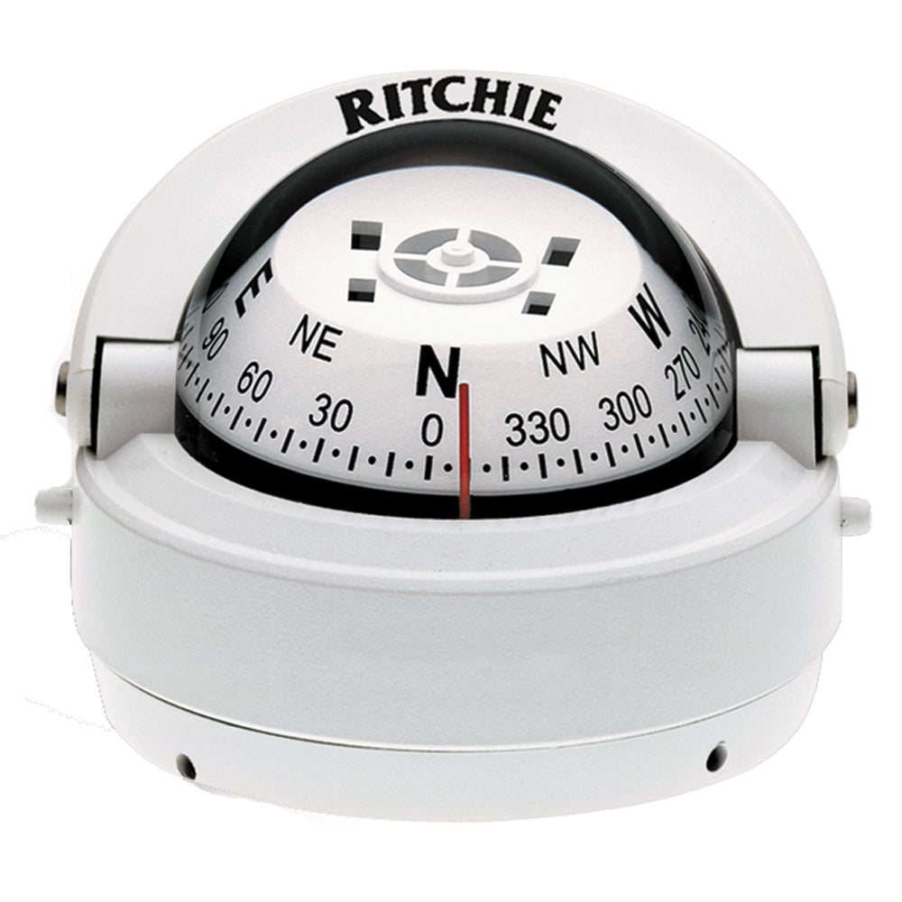 Ritchie S-53W Explorer Compass - Surface Mount - White [S-53W] - Premium Compasses from Ritchie - Just $87.99! 