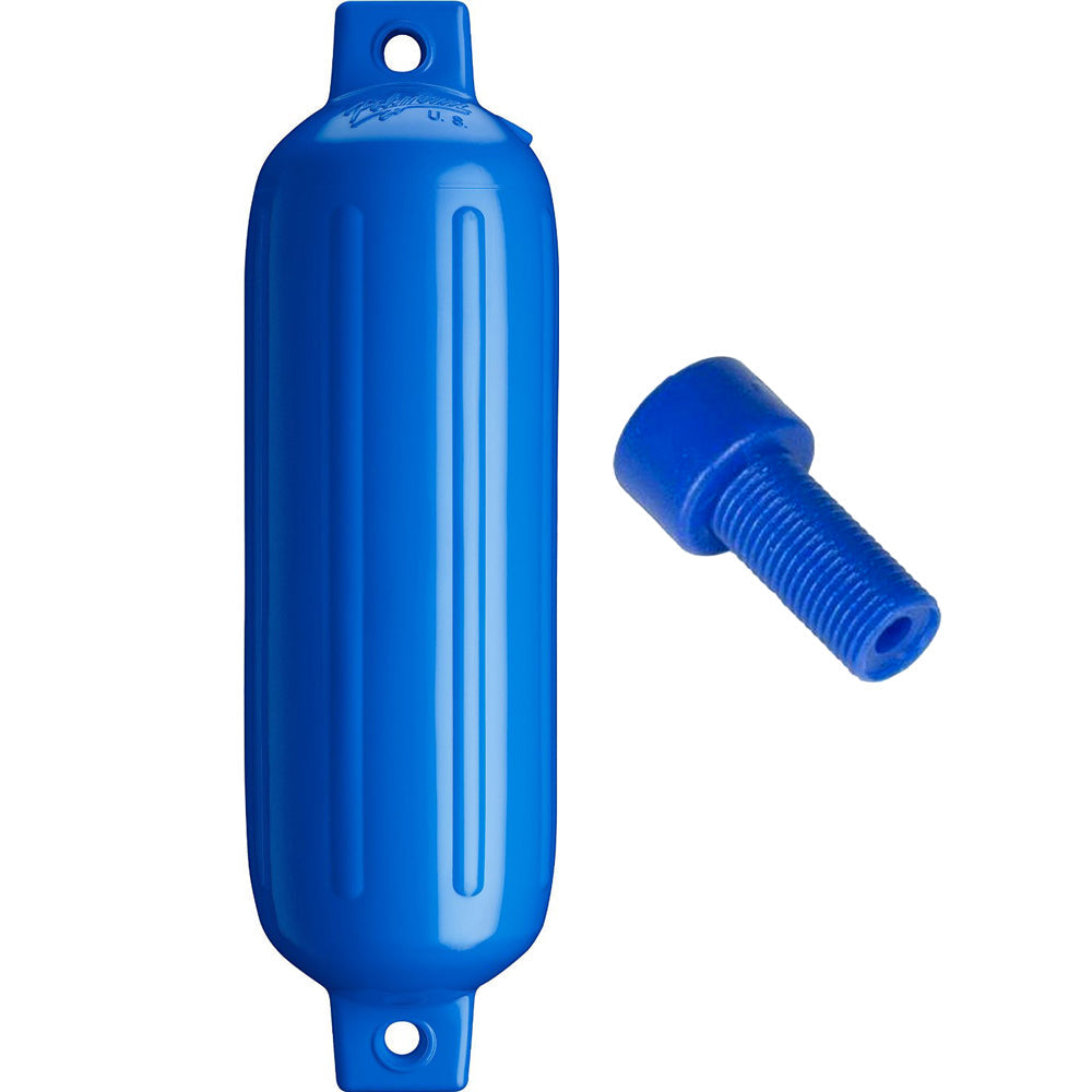 Polyform G-3 Twin Eye Fender 5.5" x 19" - Blue w/Adapter [G-3-BLUE] - Premium Fenders from Polyform U.S. - Just $23.99! 