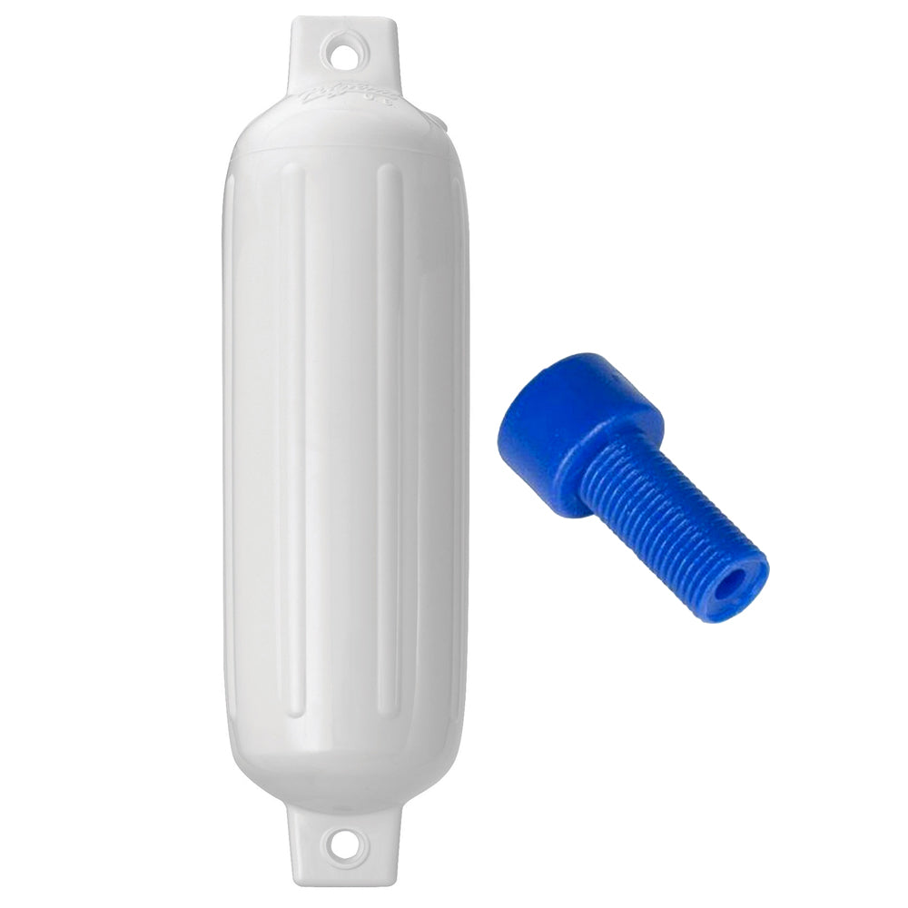 Polyform G-3 Twin Eye Fender 5.5" x 19" - White w/Adapter [G-3-WHITE] - Premium Fenders from Polyform U.S. - Just $23.99! 