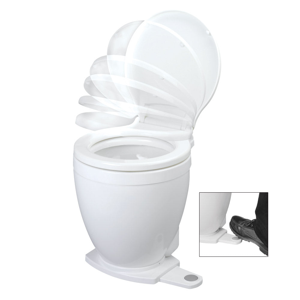 Jabsco Lite Flush Electric 12V Toilet w/Footswitch [58500-0012] - Premium Marine Sanitation from Jabsco - Just $861.99! 