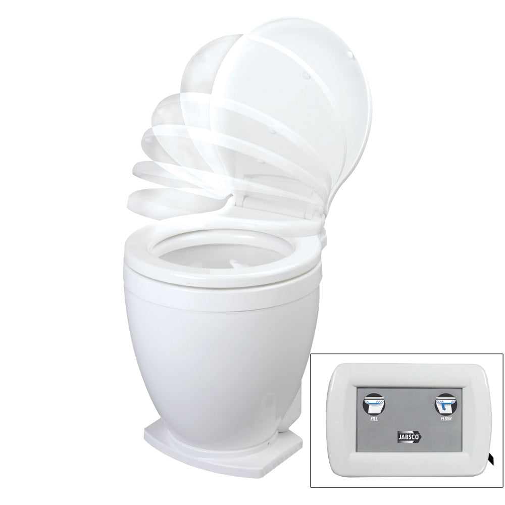 Jabsco Lite Flush Electric 12V Toilet w/Control Panel [58500-1012] - Premium Marine Sanitation from Jabsco - Just $932.99! 