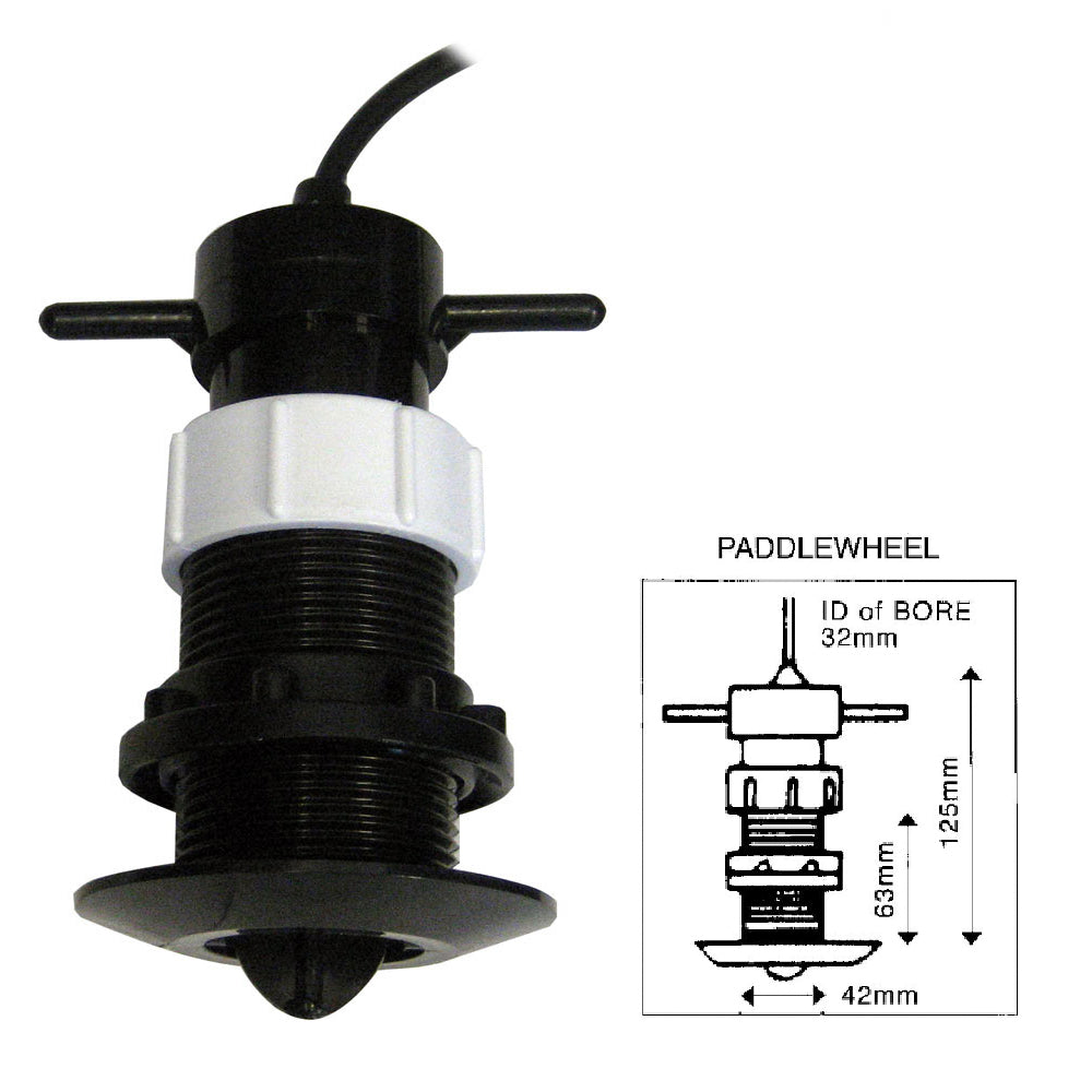 Clipper Speed Log Paddle Wheel Unit Complete with Thru Hull Fitting [CLZ-PWU] - Premium Transducers from Clipper - Just $64.99! 