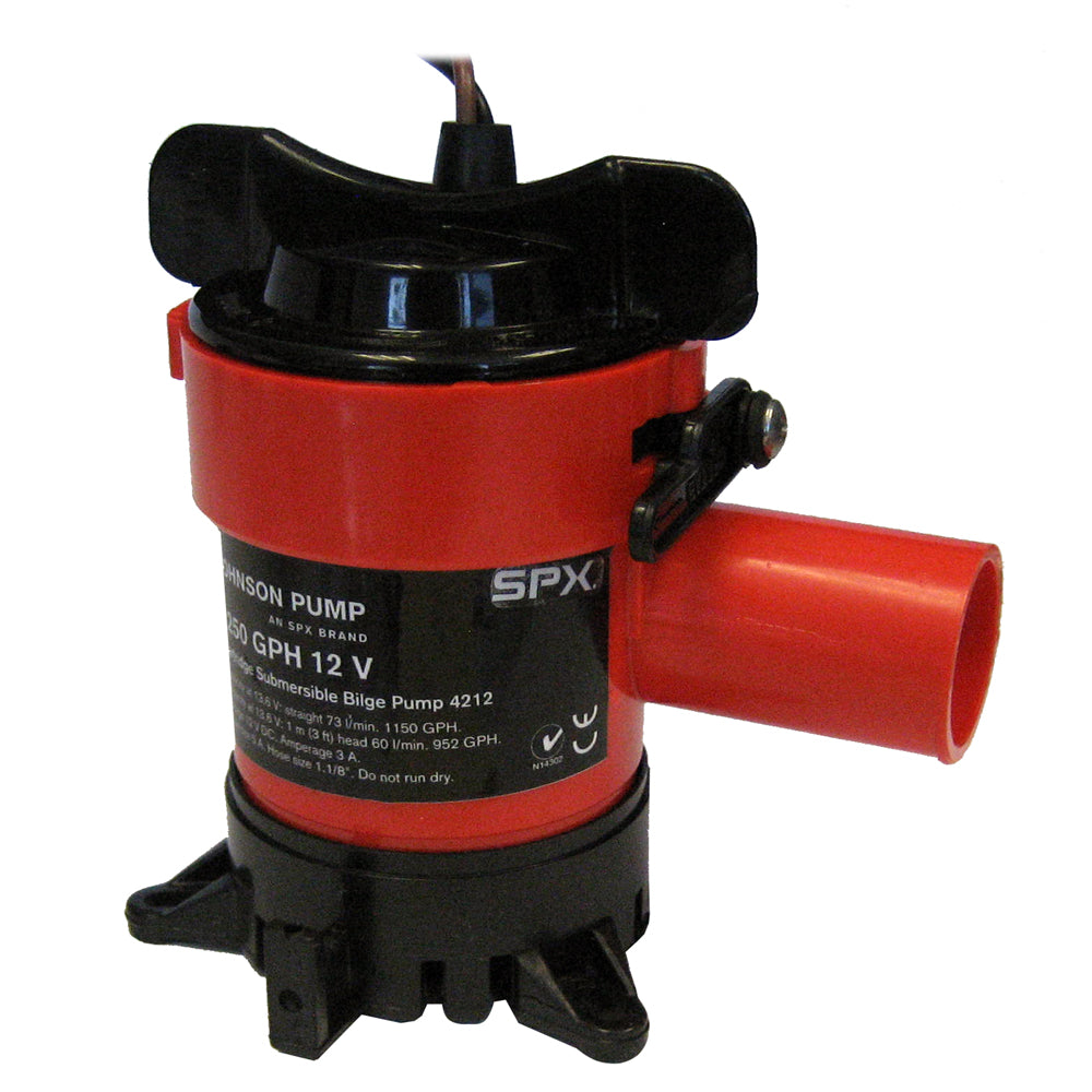 Johnson Pump 1250 GPH Bilge Pump 1-1/8" Hose 12V [42123] - Premium Bilge Pumps from Johnson Pump - Just $47.99! 