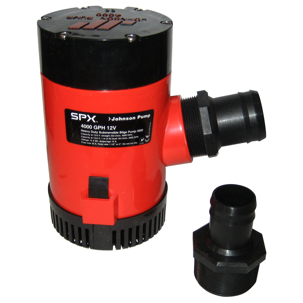 Johnson Pump 4000 GPH Bilge Pump 1-1/2" Discharge Port 12V [40004] - Premium Bilge Pumps from Johnson Pump - Just $184.99! 